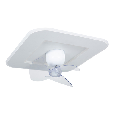 ΑΝΕΜΙΣΤΗΡΑΣ ΠΛΑΦΟΝΙΕΡΑ ΟΡΟΦΗΣ ΤΕΤΡΑΓΩΝΟΣ ΛΕΥΚΟΣ Φ50 DC ΜΟΤΕΡ 15W ΜΕ LED ΦΩΣ 50W