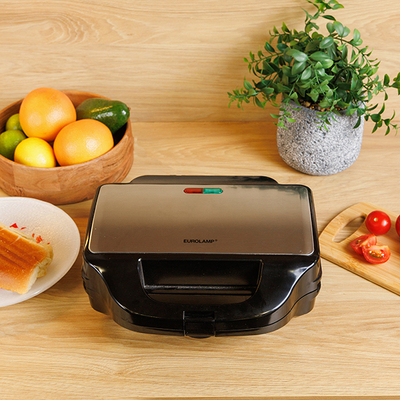 ΤΟΣΤΙΕΡΑ ΜΑΥΡΗ INOX ΜΕ ΑΠΟΣΠΩΜΕΝΕΣ ΠΛΑΚΕΣ ΓΚΡΙΛ ΓΙΑ 2 ΤΟΣΤ 900W