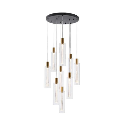 ΦΩΤΙΣΤΙΚΟ ΚΡΕΜΑΣΤΟ ΓΥΑΛΙ 9ΦΩΤΟ 60W 3000K 7200Lm Φ300mm ARTE ILLUMINA VIAL