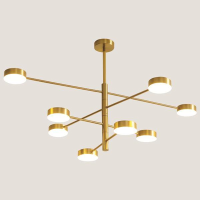 ΦΩΤΙΣΤΙΚΟ ΚΡΕΜΑΣΤΟ 8ΦΩΤΟ LED 96W 100X65X20 ΧΡΥΣΟ ARTE ILLUMINA