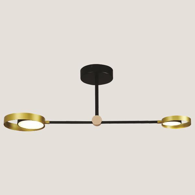 ΦΩΤΙΣΤΙΚΟ ΚΡΕΜΑΣΤΟ 2ΦΩΤΟ LED 21W 3CCT 92X27 ΜΑΥΡΟ-ΧΡΥΣΟ ARTE ILLUMINA