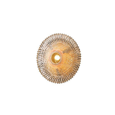 ΑΠΛΙΚΑ ΤΟΙΧΟΥ ΒΑΜΒΟΟ 1XE27 MAX 15W 400X140mm ΚΑΦΕ-ΜΑΥΡΟ ARTE ILLUMINA CYCLONE