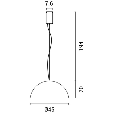 ΦΩΤΙΣΤΙΚΟ ΚΡΕΜΑΣΤΟ LED 30W D45*H120CM ΜΑΥΡΟ 3CCT ARTE ILLUMINA
