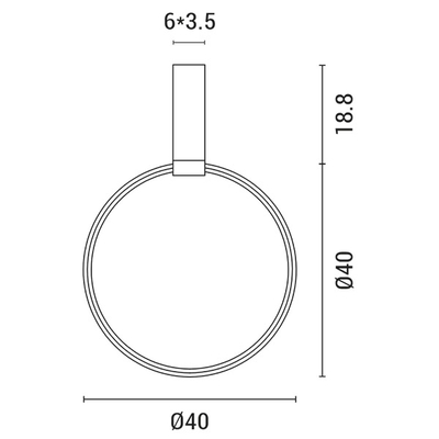ΦΩΤΙΣΤΙΚΟ ΚΡΕΜΑΣΤΟ LED 32W D40*H20cm ΜΑΥΡΟ 3CCT ARTE ILLUMINA