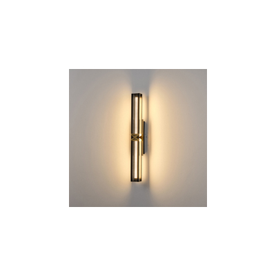 ΑΠΛΙΚΑ TOIXOY ΑΛΟΥΜΙΝΙΟΥ LED 13W 3000K 1300Lm 600X100mm ΜΑΥΡΟ -ΧΡΥΣΟ ARTE ILLUMINA LUIS