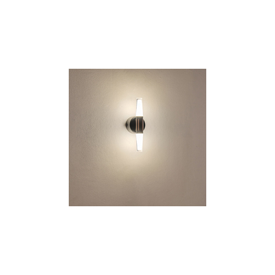 ΑΠΛΙΚΑ TOIXOY ΑΛΟΥΜΙΝΙΟΥ LED 6W 3000K 600Lm Φ80X240mm ΜΑΥΡΟ-ΧΡΥΣΟ  ARTE ILLUMINA VELAS