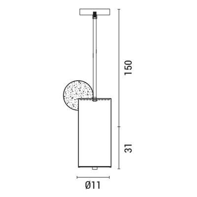 ΦΩΤΙΣΤΙΚΟ ΚΡΕΜΑΣΤΟ LED 6W Φ11X31 ΜΑΥΡΟ-ΧΡΥΣΟ ARTE ILLUMINA WAVES