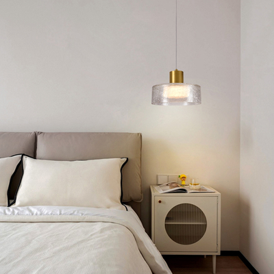 ΦΩΤΙΣΤΙΚΟ ΚΡΕΜΑΣΤΟ MΕΤΑΛΛΟ-ΓΥΑΛΙ LED 8W 3000K 624Lm 200X115mm  ΜΠΡΟΝΖΕ-ΔΙΑΦΑΝΟ ARTE ILLUMINA NIMBUS