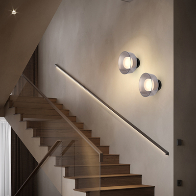 ΑΠΛΙΚΑ ΤΟΙΧΟΥ METAΛΛO-ΓΥΑΛΙ LED 8W 3000K 624Lm  200Χ200mm ΜΑΥΡΟ-ΓΡΑΦΙΤΗΣ ARTE ILLUMINA NIMBUS