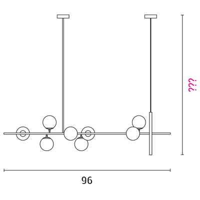 ΦΩΤΙΣΤΙΚΟ ΚΡΕΜΑΣΤΟ 8XG9W 1000X250 ΧΡΥΣΟ ARTE ILLUMINA