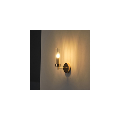 ΑΠΛΙΚΑ ΤΟΙΧΟΥ ΜΕΤΑΛΛΟ-ΓΥΑΛΙ 1XE14 ΜΑΧ 15W 155Χ100Χ245mm ΓΑΛΛΙΚΟ ΧΡΥΣΟ ARTE ILLUMINA VINY