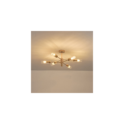 ΦΩΤΙΣΤΙΚΟ ΚΡΕΜΑΣΤΟ ΜΕΤΑΛΛΟ-ΓΥΑΛΙ 6ΦΩΤΟ 6XE14 MAX 40W Φ830X330mm ΓΑΛΛΙΚΟ ΧΡΥΣΟ ARTE ILLUMINA VINY