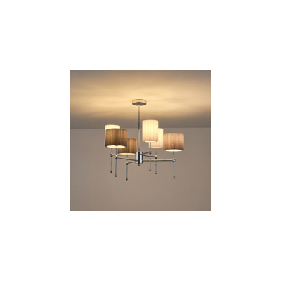 ΦΩΤΙΣΤΙΚΟ ΚΡΕΜΑΣΤΟ ΥΦΑΣΜΑ 6ΦΩΤΟ 6XE14 ΜΑΧ 40W Φ740X640mm ΛΕΥΚΟ-ΜΑΥΡΟ ARTE ILLUMINA VELI