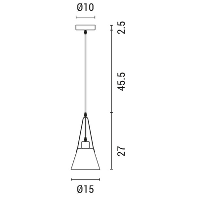 ΦΩΤΙΣΤΙΚΟ ΚΡΕΜΑΣΤΟ ΜΟΝΟΦΩΤΟ Ε27 150X750 ΜΑΥΡΟ ARTE ILLUMINA