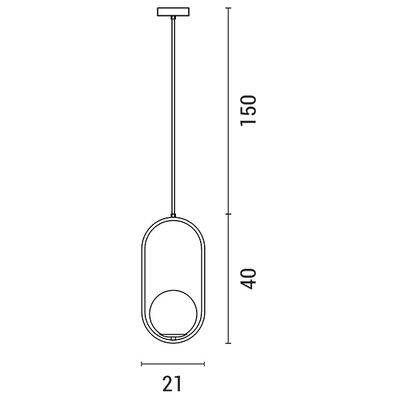 ΦΩΤΙΣΤΙΚΟ ΚΡΕΜΑΣΤΟ ΓΥΑΛΙ ΜΟΝΟΦΩΤΟ 1XE27 Φ20*H40CM ΧΡΥΣΟ ARTE ILLUMINA
