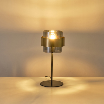 ΦΩΤΙΣΤΙΚΟ ΕΠΙΤΡΑΠΕΖΙΟ E27 MAX 15W 180X415mm ΜΑΥΡΟ-ΧΡΥΣΟ ARTE ILLUMINA RELIAC