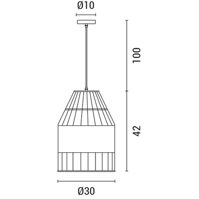 ΦΩΤΙΣΤΙΚΟ ΚΡΕΜΑΣΤΟ ΜΟΝΟΦΩΤΟ Ε27 Φ400X400 ΞΥΛΙΝΟ ARTE ILLUMINA