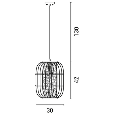 ΦΩΤΙΣΤΙΚΟ ΚΡΕΜΑΣΤΟ ΜΟΝΟΦΩΤΟ Ε27 D305XH405 ΜΠΑΜΠΟΥ ARTE ILLUMINA CROSSLINE