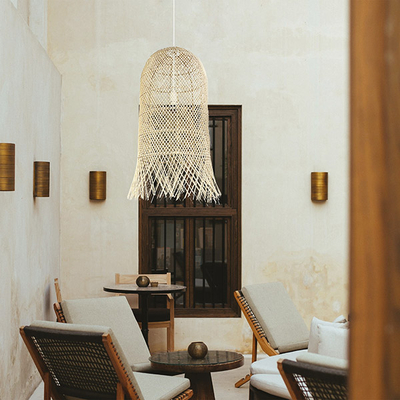 ΦΩΤΙΣΤΙΚΟ ΚΡΕΜΑΣΤΟ ΜΟΝΟΦΩΤΟ Ε27 MAX 60W Ø480X500 RATTAN ΦΥΣΙΚΟ ΧΡΩΜΑ ARTE ILLUMINA KAI