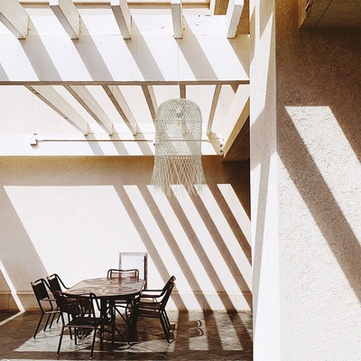 ΦΩΤΙΣΤΙΚΟ ΚΡΕΜΑΣΤΟ ΜΟΝΟΦΩΤΟ Ε27 MAX 60W H610XD330mmRATTAN  ΛΕΥΚΟ ARTE ILLUMINA KAI