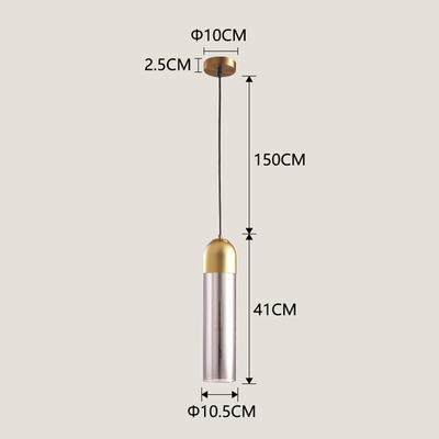 ΦΩΤΙΣΤΙΚΟ ΚΡΕΜΑΣΤΟ Φ10X40 1XE14 MAX 7W ΔΙΑΦΑΝΟ-ΧΡΥΣΟ ARTE ILLUMINA CALLIOPE