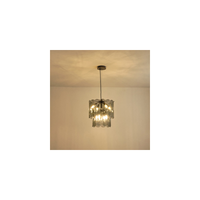 ΦΩΤΙΣΤΙΚΟ ΚΡΕΜΑΣΤΟ ΓΥΑΛΙ 8ΦΩΤΟ 8ΧΕ14 ΜΑΧ 15W Φ420Χ1500mm ΜΑΥΡΟ ARTE ILLUMINA MIRA