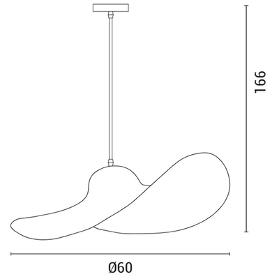 ΦΩΤΙΣΤΙΚΟ ΚΡΕΜΑΣΤΟ ΚΑΠΕΛΟ Ε27 60X140 ΓΚΡΙ ARTE ILLUMINA