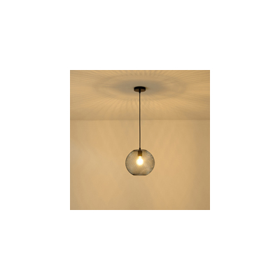 ΦΩΤΙΣΤΙΚΟ ΚΡΕΜΑΣΤΟ ΜΕΤΑΛΛΟ 1XE27  MAX 40W 350X350Χ1360mm ΜΑΥΡΟ ARTE ILLUMINA OGGI