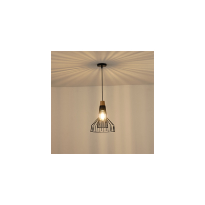 ΦΩΤΙΣΤΙΚΟ ΚΡΕΜΑΣΤΟ ΜΕΤΑΛΛΟ 1XE27  MAX 40W 260X260X1370mm ΜΑΥΡΟ ARTE ILLUMINA OGGI