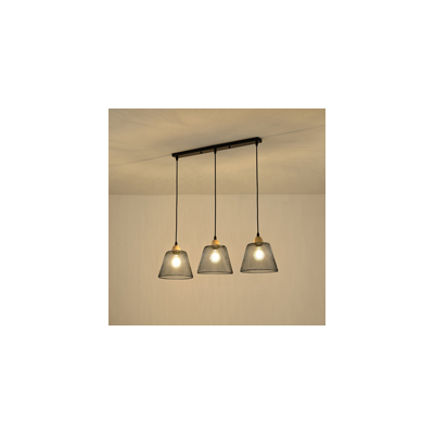 ΦΩΤΙΣΤΙΚΟ ΚΡΕΜΑΣΤΟ ΜΕΤΑΛΛΟ 3ΦΩΤΟ  3XE27  MAX 15W 370X370X1260mm ΜΑΥΡΟ ARTE ILLUMINA OGGI