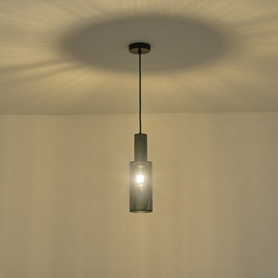 ΦΩΤΙΣΤΙΚΟ ΚΡΕΜΑΣΤΟ TΣΙΜΕΝΤΟ&ΜΕΤΑΛΛΟ 1XE27 MAX 40W 100X100X340mm ΜΑΥΡΟ ARTE ILLUMINA SCOURO