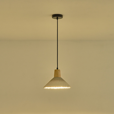 ΦΩΤΙΣΤΙΚΟ ΚΡΕΜΑΣΤΟ RUBBER WOOD&ΤΣΙΜΕΝΤΟ 1XE27 MAX 15W 250X250X180mm ΧΑΚΙ ARTE ILLUMINA GESSO