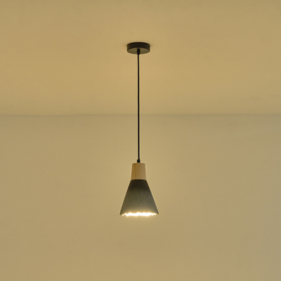 ΦΩΤΙΣΤΙΚΟ ΚΡΕΜΑΣΤΟ RUBBER WOOD&ΤΣΙΜΕΝΤΟ 1XE27 MAX 15W 160X160X220mm ΜΑΥΡΟ ARTE ILLUMINA GESSO