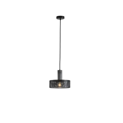 ΦΩΤΙΣΤΙΚΟ ΚΡΕΜΑΣΤΟ TΣΙΜΕΝΤΟ&ΜΕΤΑΛΛΟ 1XE27 MAX 40W 255X255X200mm  ΜΑΥΡΟ ARTE ILLUMINA SCOURO