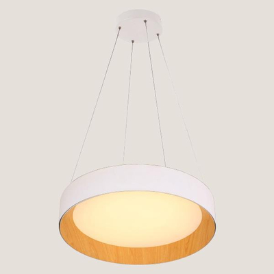 ΦΩΤΙΣΤΙΚΟ ΚΡΕΜΑΣΤΟ ΣΤΡΟΓΓΥΛΟ LED 50W 3000Κ Φ60X11 ΛΕΥΚΟ-ΞΥΛΟ ΔΡΥΣ ARTE ILLUMINA