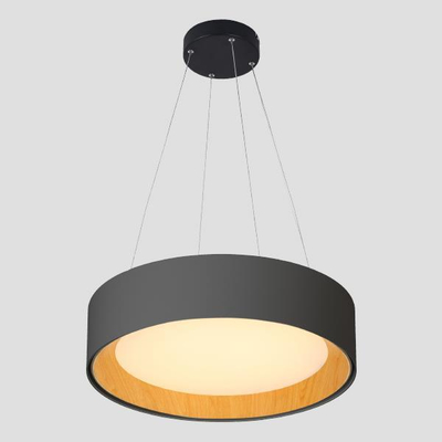 ΦΩΤΙΣΤΙΚΟ ΚΡΕΜΑΣΤΟ ΣΤΡΟΓΓΥΛΟ LED 50W 3000Κ Φ60X11 ΜΑΥΡΟ-ΞΥΛΟ ΔΡΥΣ ARTE ILLUMINA