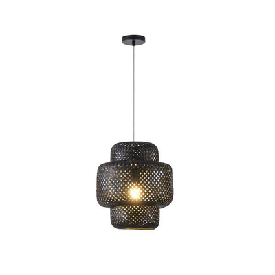ΦΩΤΙΣΤΙΚΟ ΚΡΕΜΑΣΤΟ BAMBOO 1XE27 MAX 40W 310X310X350mm ΜΑΥΡΟ ARTE ILLUMINA AVRA