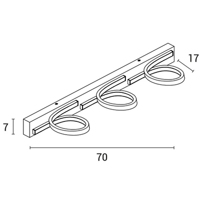 ΑΠΛΙΚΑ ΤΟΙΧΟΥ LED 24W 4000Κ 3Φ 700X70X170 ΛΕΥΚΟ ARTE ILLUMINA
