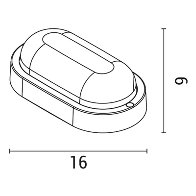 ΦΩΤΙΣΤΙΚΟ ΤΟΙΧΟΥ ΟΒΑΛ LED 8W 160X90X51 4000K IP54 ΛΕΥΚΟ PLUS ARTE ILLUMINA