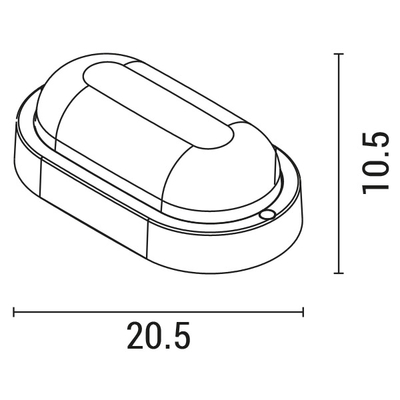 ΦΩΤΙΣΤΙΚΟ ΤΟΙΧΟΥ ΟΒΑΛ LED 12W 205X105X54 3000K IP54 ΛΕΥΚΟ PLUS ARTE ILLUMINA