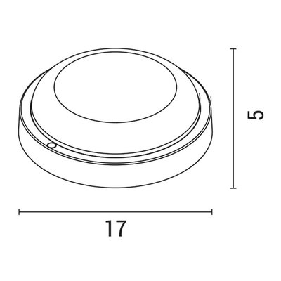 ΦΩΤΙΣΤΙΚΟ ΤΟΙΧΟΥ ΣΤΡΟΓΓΥΛΟ LED 12W Φ170X50 3000K IP54 ΛΕΥΚΟ PLUS ARTE ILLUMINA