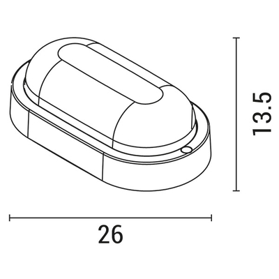 ΦΩΤΙΣΤΙΚΟ ΤΟΙΧΟΥ ΟΒΑΛ LED 18W 260X135X58 3000K IP54 ΛΕΥΚΗ PLUS ARTE ILLUMINA