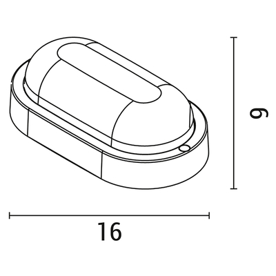 ΦΩΤΙΣΤΙΚΟ ΤΟΙΧΟΥ ΟΒΑΛ LED 8W 160X90X51 6500K IP54 ΛΕΥΚΟ PLUS ARTE ILLUMINA
