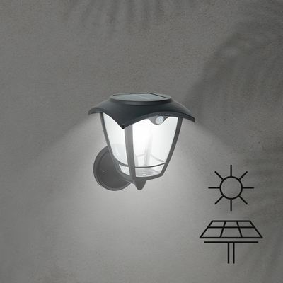 ΗΛΙΑΚΗ ΑΠΛΙΚΑ ΤΟΙΧΟΥ & ΑΝΙΧΝΕΥΤΗ ΚΙΝΗΣΗΣ 3W 400LM  166x215x195mm 3CCT ARTE ILLUMINA