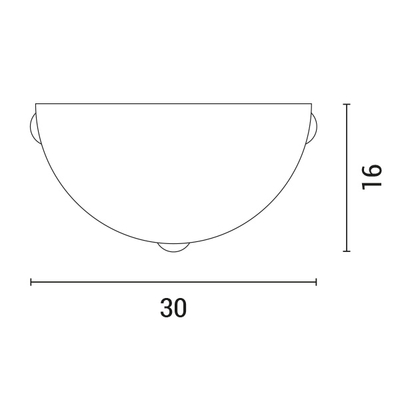 ΑΠΛΙΚΑ ΤΟΙΧΟΥ Φ30 Ε27 ΛΕΥΚΟ-ΝΙΚΕΛ  ARTE ILLUMINA ERIS
