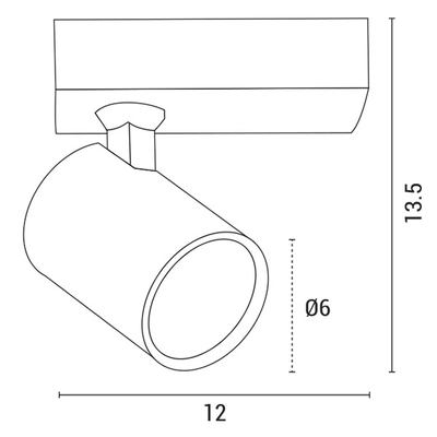 ΣΠΟΤ ΤΟΙΧΟΥ ΜΟΝΟ ΣΤΡΟΓΓΥΛΟ GU10 Φ60X120X135 ΛΕΥΚΟ ARTE ILLUMINA