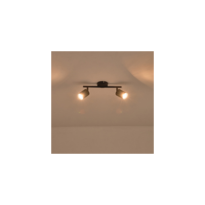 ΣΠΟΤ ΜΕΤΑΛΛΙΚΟ ΔΙΦΩΤΟ 2XGU10 Max 7W 300X80X155mm ΜΑΥΡΟ ARTE ILLUMINA OLYMP