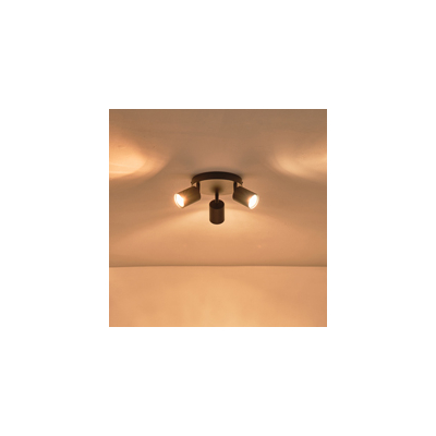 ΣΠΟΤ ΜΕΤΑΛΛΙΚΟ 3ΦΩΤΟ 3XGU10 Max 7W  Φ180X135mm  ΜΑΥΡΟ ARTE ILLUMINA OLYMP