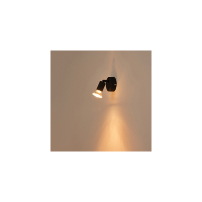 ΣΠΟΤ ΚΙΝΗΤΟ ΜΕΤΑΛΛΙΚΟ Max 7W 1XGU10 D70XH105mm ΜΑΥΡΟ ARTE ILLUMINA VORRAS