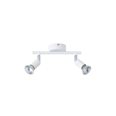 ΣΠΟΤ ΚΙΝΗΤΟ 2ΦΩΤΟ ΜΕΤΑΛΛΙΚΟ Max 7W 2XGU10 220X80X125mm ΛΕΥΚΟ  ARTE ILLUMINA VORRAS